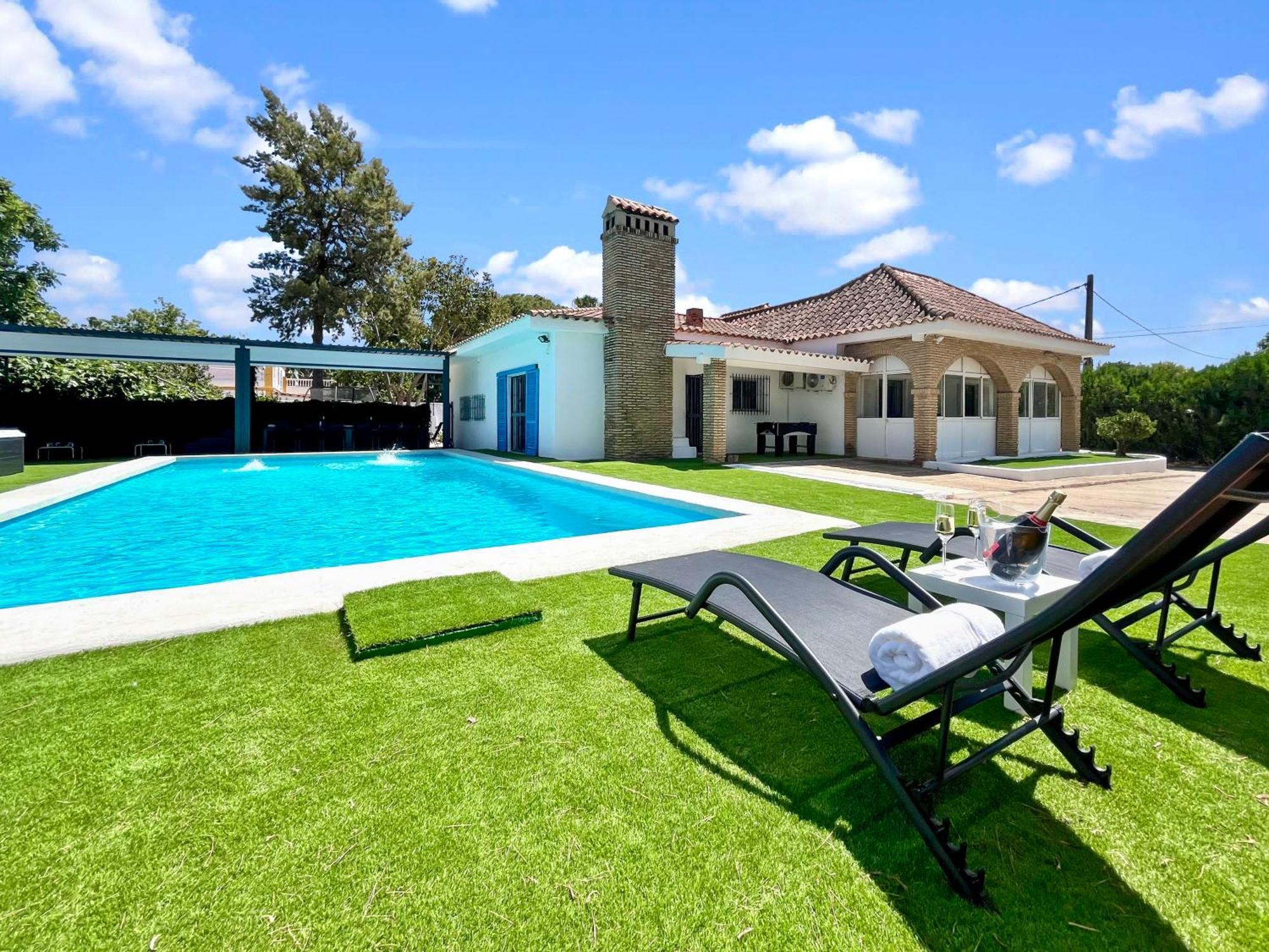 Villa San Patricio I Piscina Privada I Jacuzzi Spa I Bbq I Ps5 I Aire Acon I 3000M2 I 5Min-Centro Jerez de la Frontera Zewnętrze zdjęcie