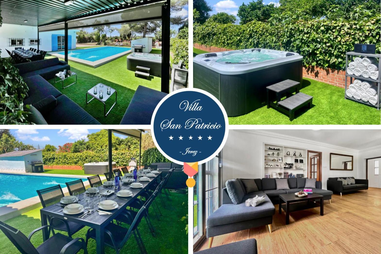 Villa San Patricio I Piscina Privada I Jacuzzi Spa I Bbq I Ps5 I Aire Acon I 3000M2 I 5Min-Centro Jerez de la Frontera Zewnętrze zdjęcie
